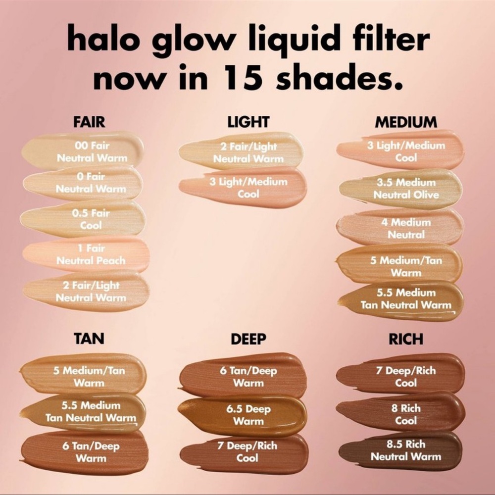 3 bottles- Halo Glow Liquid Filter - light/ medium - Picture 4 of 9